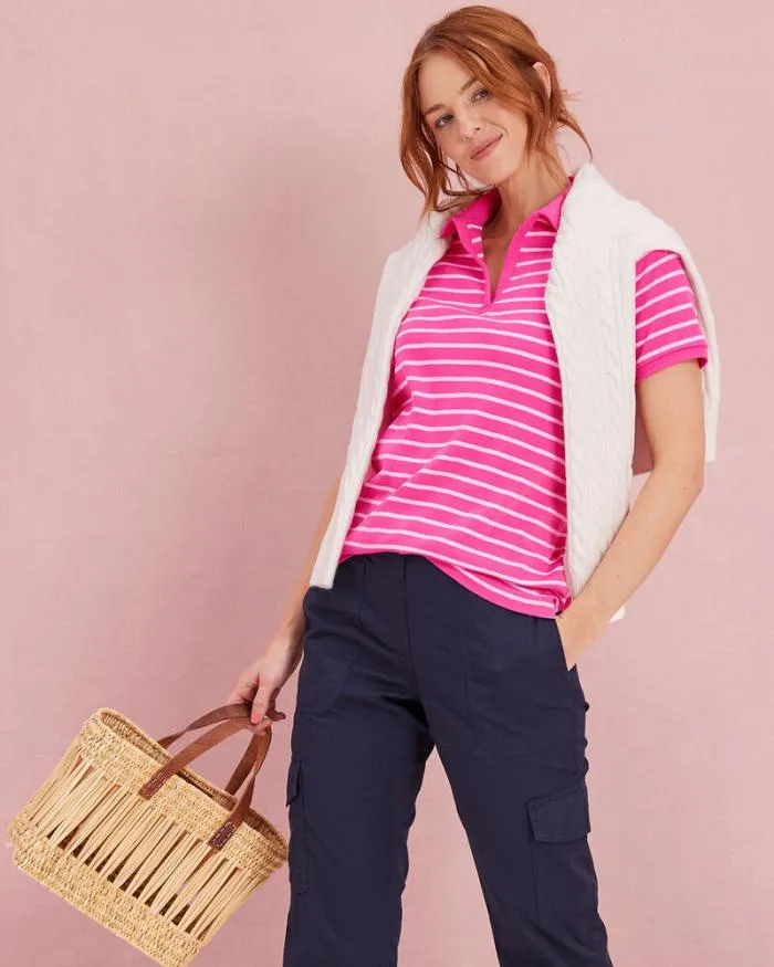 Cotton Traders Tops and TShirts Wrinkle Free Short Sleeve Polo Shirt 8211 Women