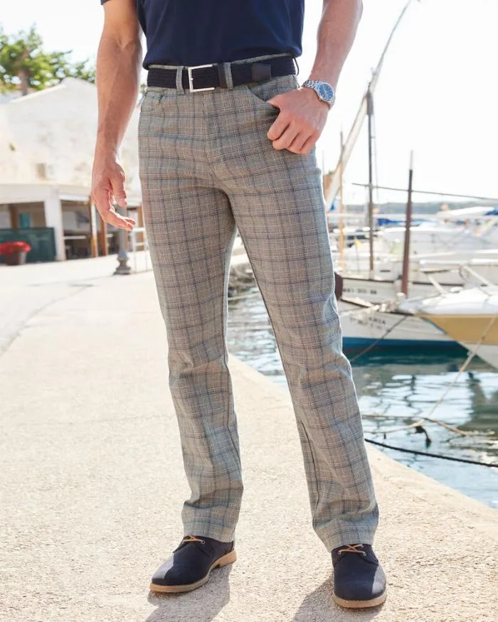 Cotton Traders Trousers Check Stretch Jeans 8211 Men