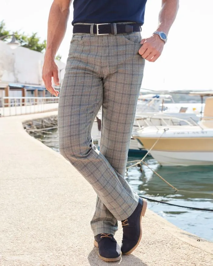 Cotton Traders Trousers Check Stretch Jeans 8211 Men