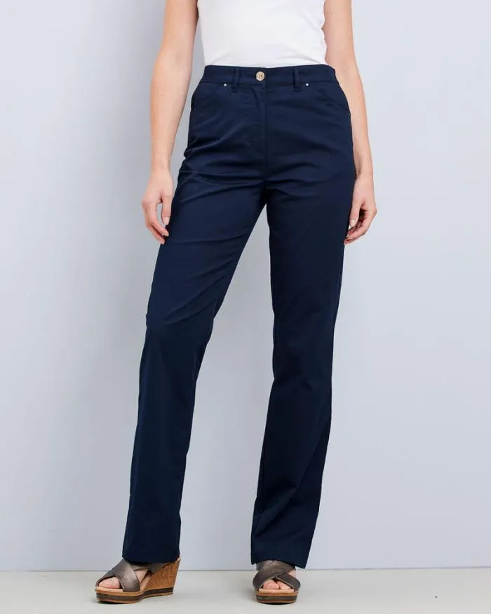 Cotton Traders Trousers Classic StraightLeg Chino Trousers 8211 Women