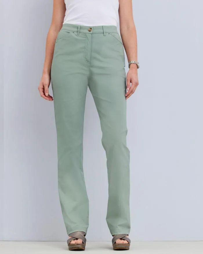 Cotton Traders Trousers Classic StraightLeg Chino Trousers 8211 Women