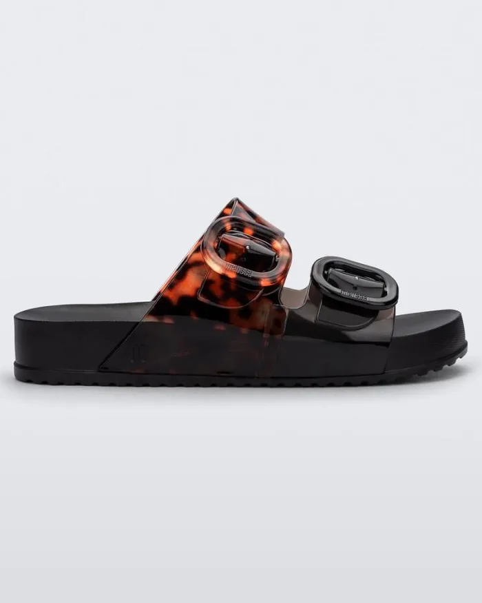 Cozy Blackclear Tortoise Women Melissa Slides