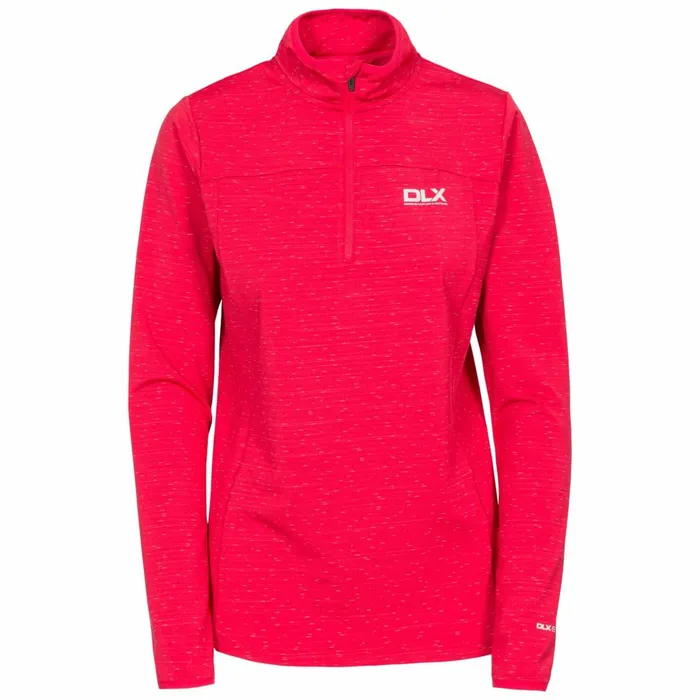 Cristina DLX 12 Zip Long Sleeve Active Top Raspberry Women Trespass Gym and Sports Tops Cristina DLX 12 Zip Long Sleeve Active Top Raspberry Women Trespass Gym and Sports Tops