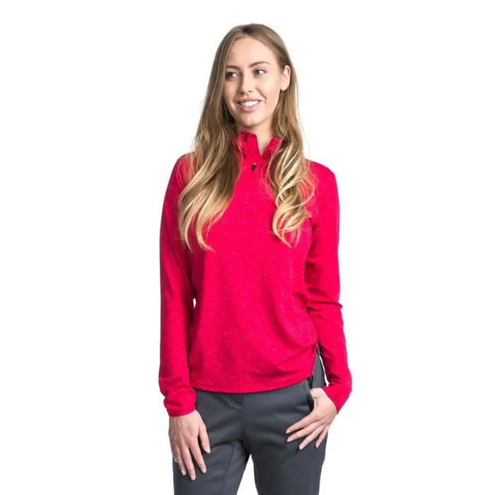 Cristina DLX 12 Zip Long Sleeve Active Top Raspberry Women Trespass Gym and Sports Tops Cristina DLX 12 Zip Long Sleeve Active Top Raspberry Women Trespass Gym and Sports Tops
