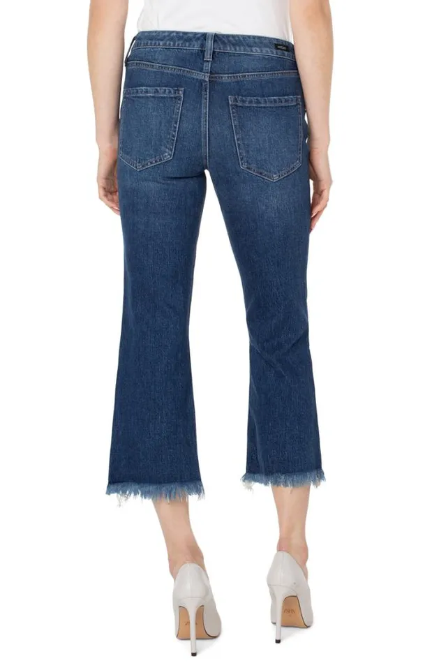CROPS Women Liverpool Los Angeles HANNAH CROP FLARE WITH FRAY HEM Oceana