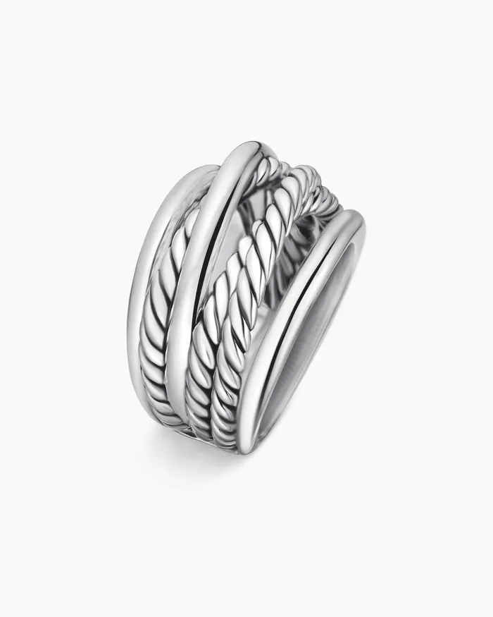 Crossover Ring In Sterling Silver 147mm Women David Yurman Statement Crossover Ring In Sterling Silver 147mm Women David Yurman Statement