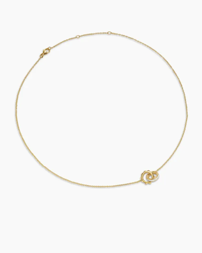 Crossover Trio Chain Necklace In 18K Yellow Gold With Diamonds 185mm Women David Yurman Chain Crossover Trio Chain Necklace In 18K Yellow Gold With Diamonds 185mm Women David Yurman Chain