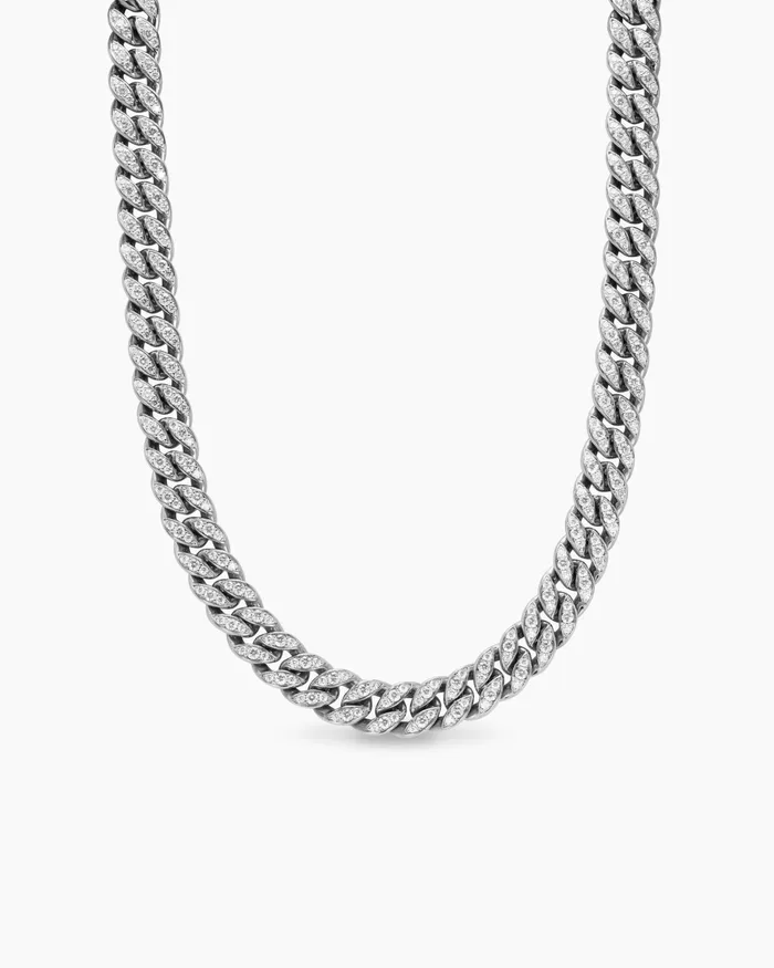 Curb Chain Necklace In Sterling Silver With Diamonds 115mm Women David Yurman Chain Curb Chain Necklace In Sterling Silver With Diamonds 115mm Women David Yurman Chain