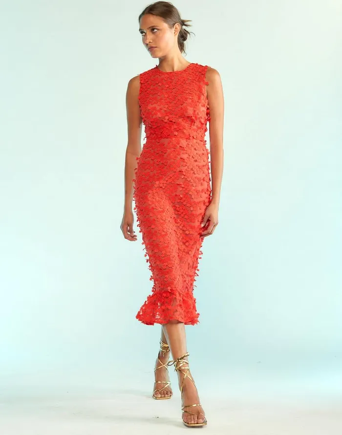 Cynthia Rowley 3D Embroidered Tulle Dress Women Dresses Cynthia Rowley 3D Embroidered Tulle Dress Women Dresses