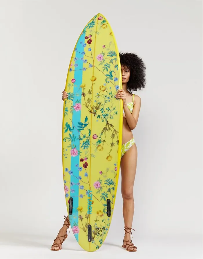 Cynthia Rowley Custom 7039 Surfboard 8211 Yellow Garden Floral Women Surf and Swim Cynthia Rowley Custom 7039 Surfboard 8211 Yellow Garden Floral Women Surf and Swim