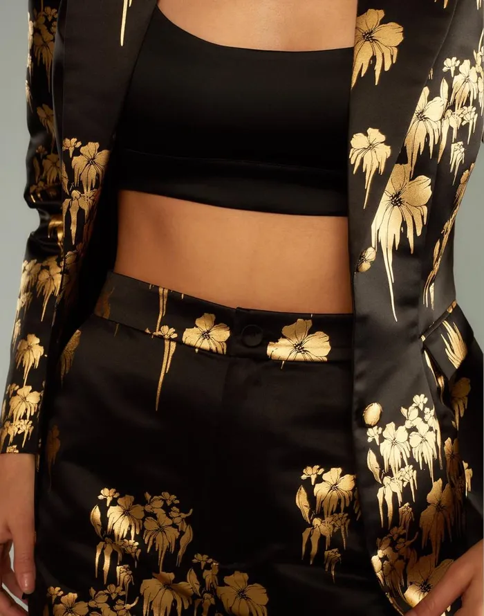 Cynthia Rowley Dripping In Gold Pants Women Party Shop Cynthia Rowley Dripping In Gold Pants Women Party Shop
