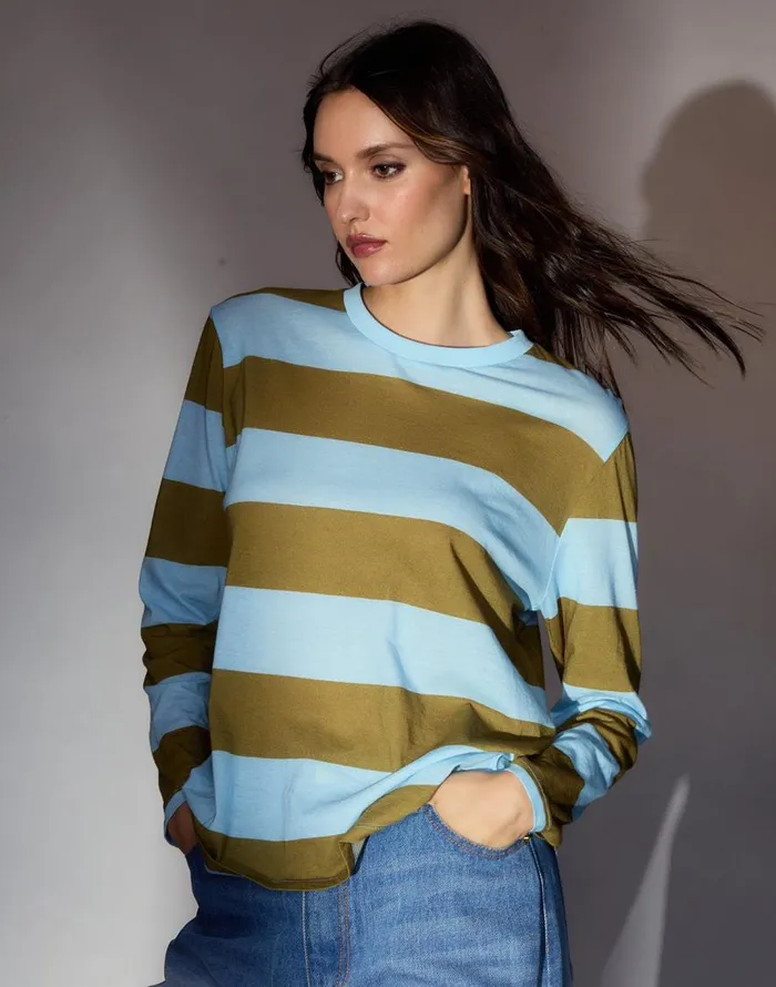Cynthia Rowley Long Sleeve Everyday Tee Women Tops