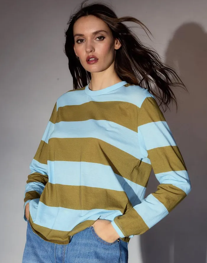 Cynthia Rowley Long Sleeve Everyday Tee Women Tops