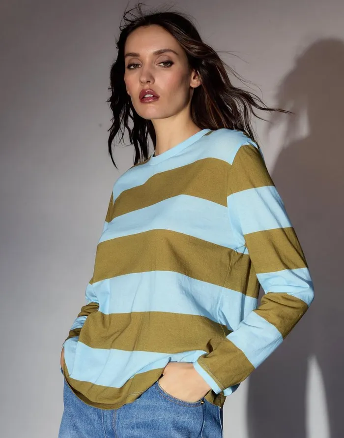 Cynthia Rowley Long Sleeve Everyday Tee Women Tops