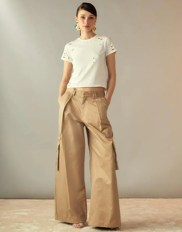 Cynthia Rowley Marbella Cotton Cargo Pant Women Bottoms Cynthia Rowley Marbella Cotton Cargo Pant Women Bottoms