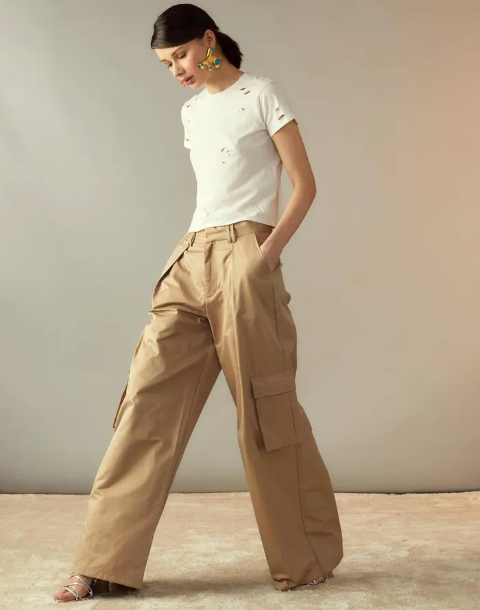 Cynthia Rowley Marbella Cotton Cargo Pant Women Bottoms Cynthia Rowley Marbella Cotton Cargo Pant Women Bottoms