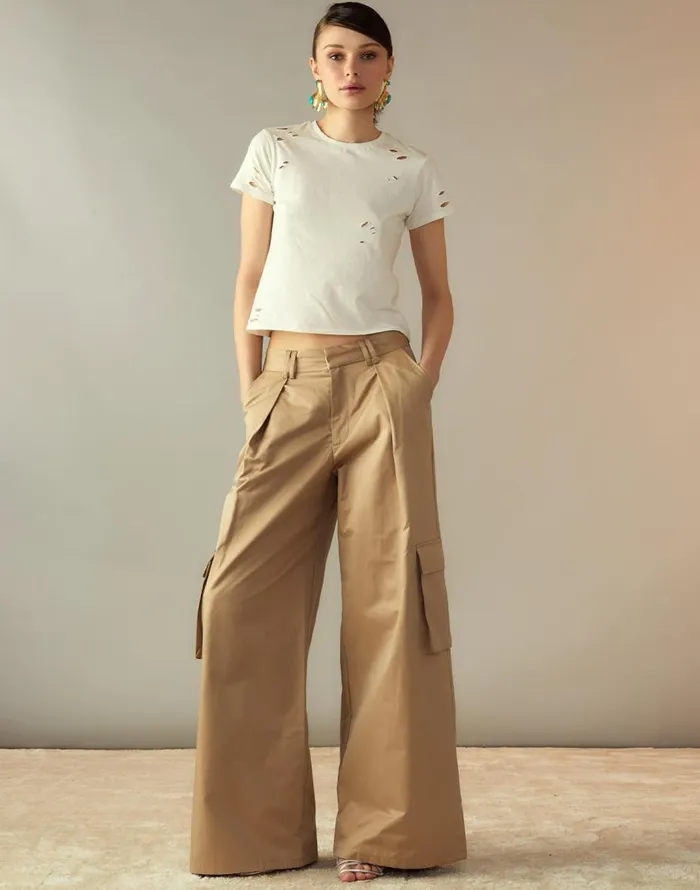 Cynthia Rowley Marbella Cotton Cargo Pant Women Bottoms Cynthia Rowley Marbella Cotton Cargo Pant Women Bottoms