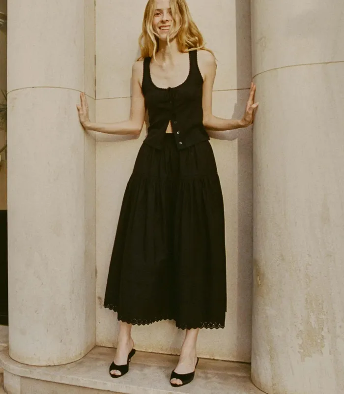 DEN Skirts Women Sebastiane Skirt Black DEN Skirts Women Sebastiane Skirt Black