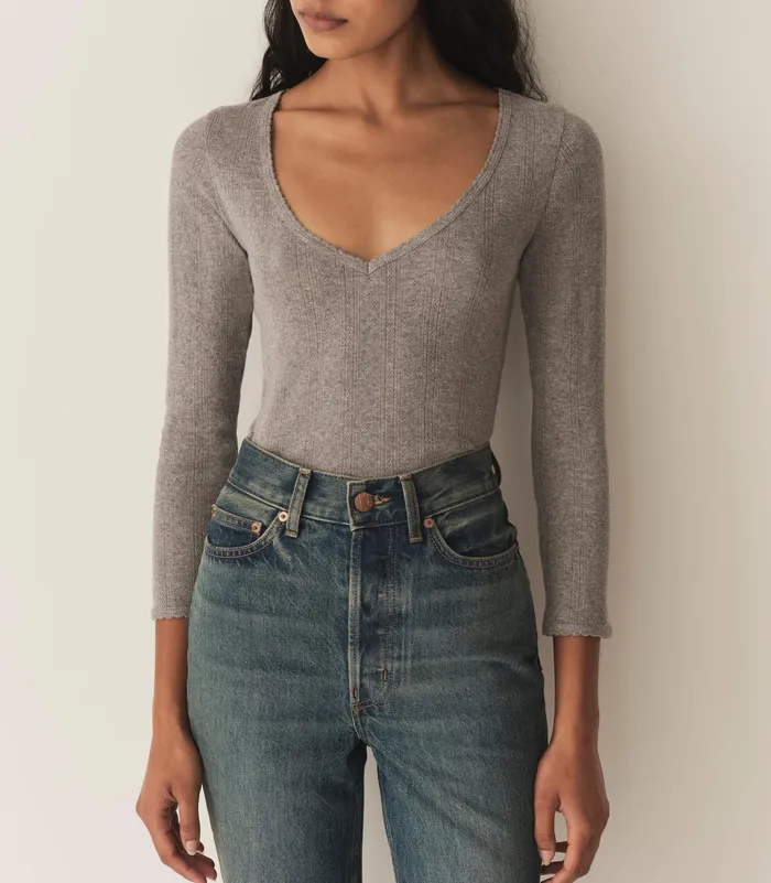 DEN Tees Women Cilla Tee Heather Grey