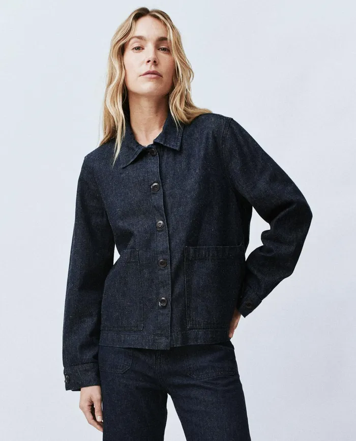 Denim Women The Great The Chore Jacket Rinse Wash