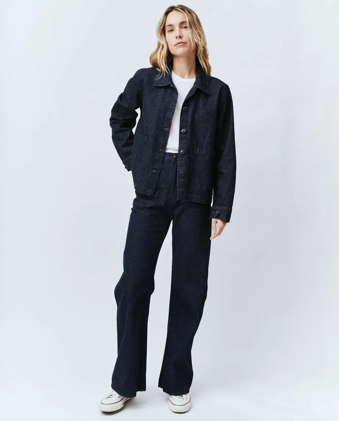 Denim Women The Great The Chore Jacket Rinse Wash Denim Women The Great The Chore Jacket Rinse Wash