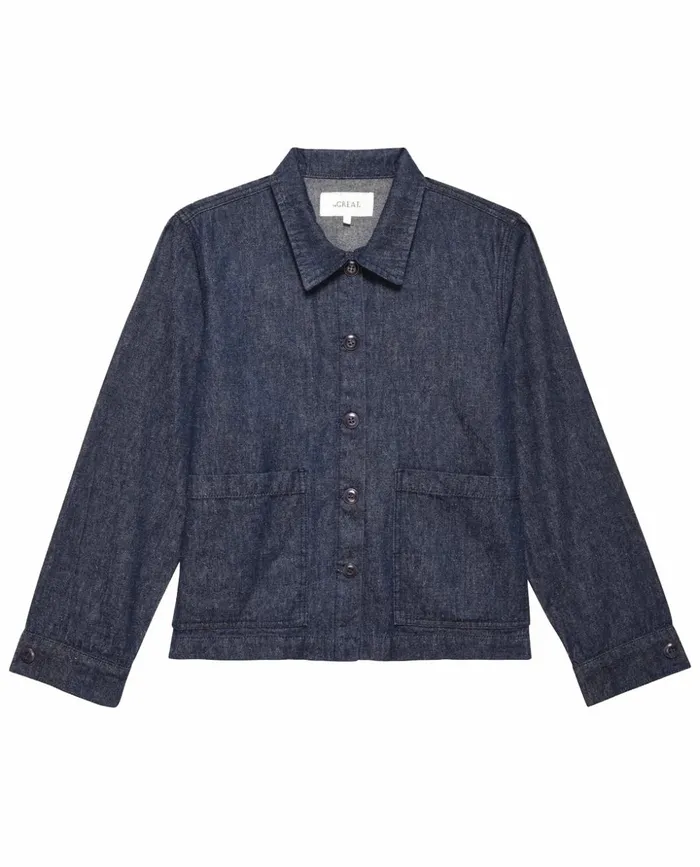 Denim Women The Great The Chore Jacket Rinse Wash Denim Women The Great The Chore Jacket Rinse Wash