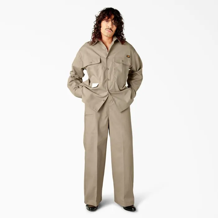 Dickies X Willy Chavarria Long Sleeve Work Shirt Desert Sand Desert Sand ds Men Dickies Button Up Dickies X Willy Chavarria Long Sleeve Work Shirt Desert Sand Desert Sand ds Men Dickies Button Up