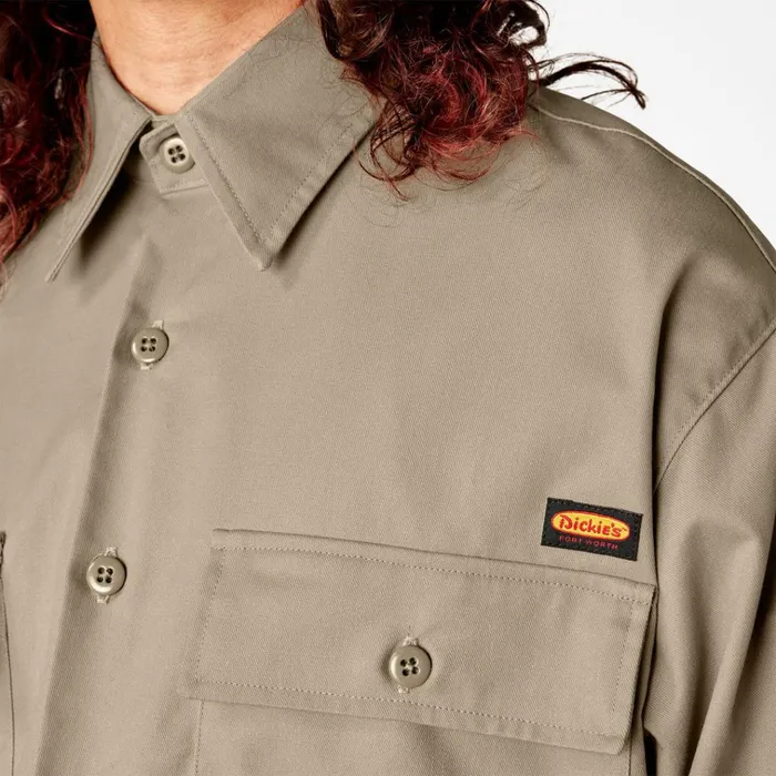 Dickies X Willy Chavarria Long Sleeve Work Shirt Desert Sand Desert Sand ds Men Dickies Button Up Dickies X Willy Chavarria Long Sleeve Work Shirt Desert Sand Desert Sand ds Men Dickies Button Up