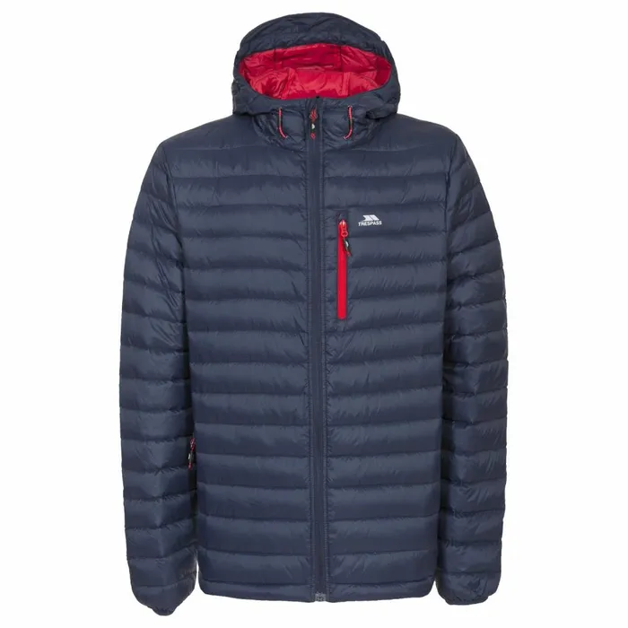 Digby Down Packaway Jacket Navy Blue Men Trespass Packaway Jackets