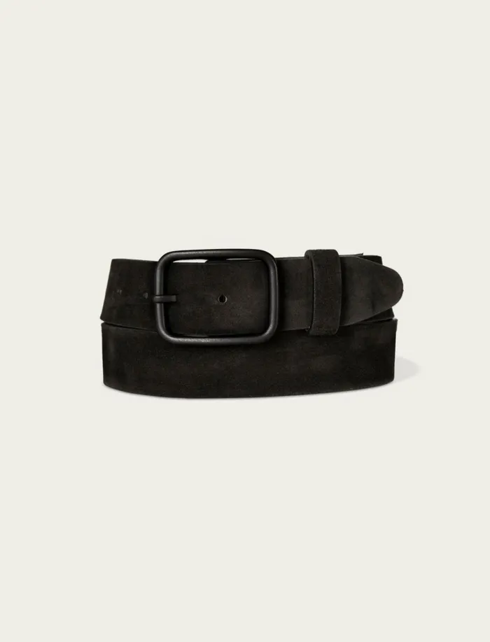 Distressed Suede Leather Belt Black Men Lucky Brand Belts