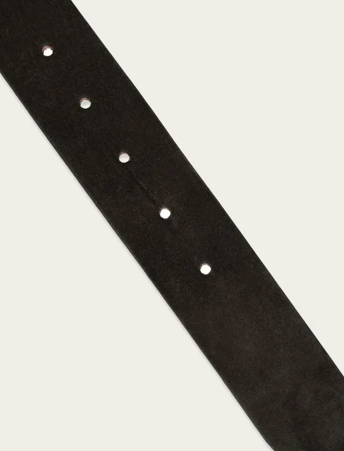 Distressed Suede Leather Belt Black Men Lucky Brand Belts
