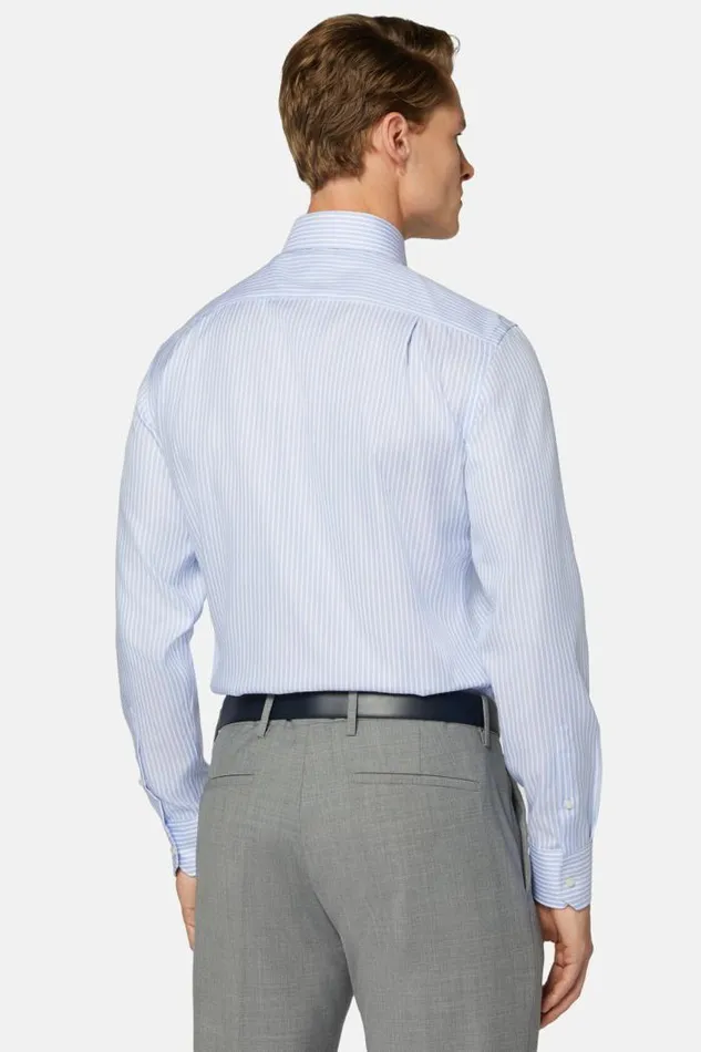 Dress Shirts Men Boggi Milano Regular Fit Sky Blue Striped Dobby Cotton Shirt Light Blu Dress Shirts Men Boggi Milano Regular Fit Sky Blue Striped Dobby Cotton Shirt Light Blu