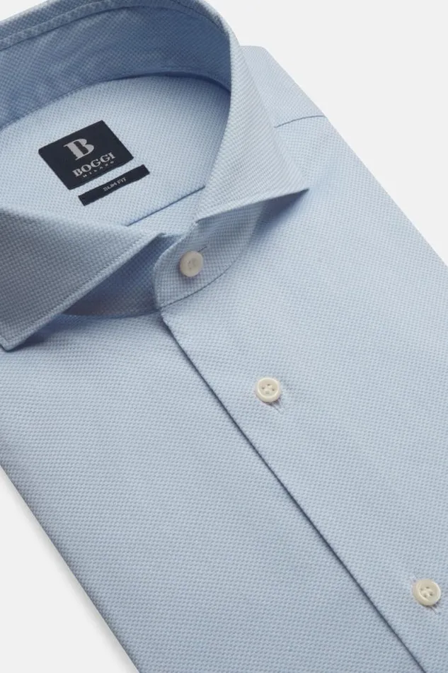 Dress Shirts Men Boggi Milano Slim Fit Sky Blue Stretch Cotton And Nylon Shirt Light Blu Dress Shirts Men Boggi Milano Slim Fit Sky Blue Stretch Cotton And Nylon Shirt Light Blu