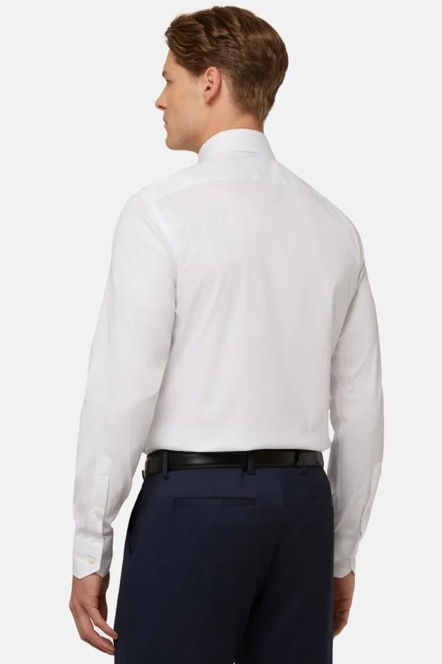 Dress Shirts Men Boggi Milano Slim Fit White Stretch CottonNylon Shirt White Dress Shirts Men Boggi Milano Slim Fit White Stretch CottonNylon Shirt White