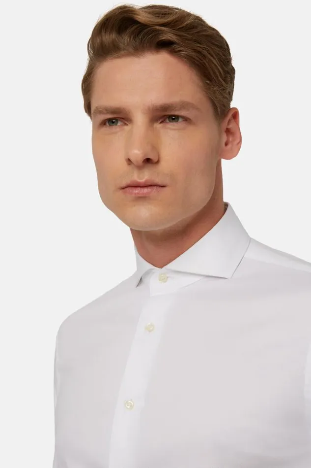 Dress Shirts Men Boggi Milano Slim Fit White Stretch CottonNylon Shirt White Dress Shirts Men Boggi Milano Slim Fit White Stretch CottonNylon Shirt White