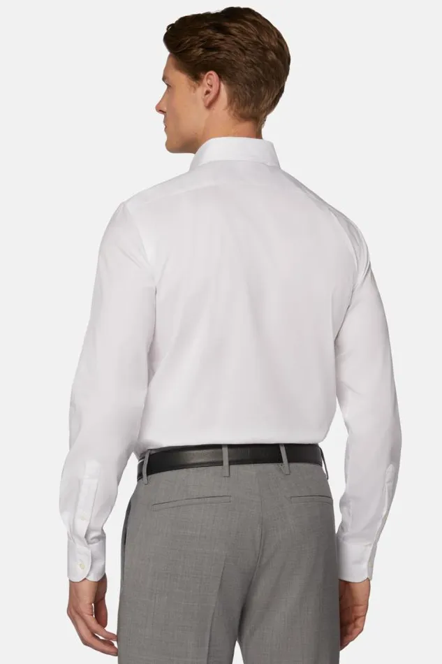 Dress Shirts Men Boggi Milano Stretch PPoint Boston Collar Shirt Regular Fit White Dress Shirts Men Boggi Milano Stretch PPoint Boston Collar Shirt Regular Fit White