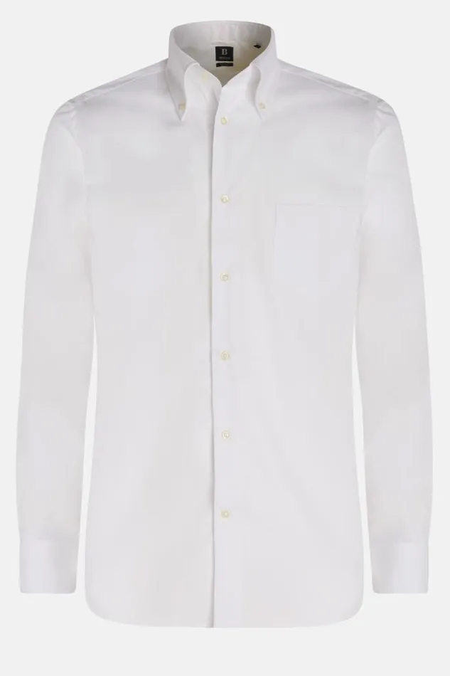 Dress Shirts Men Boggi Milano Stretch PPoint Boston Collar Shirt Regular Fit White Dress Shirts Men Boggi Milano Stretch PPoint Boston Collar Shirt Regular Fit White