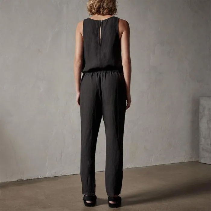 DressesJumpsuits Women James Perse Sleeveless Linen Blend Jumpsuit Black