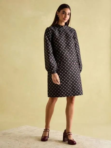 Dresses Women Joules Black Jacquard ALine Dress
