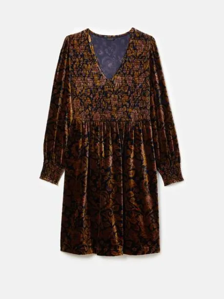 Dresses Women Joules Floral Velvet Shirred Dress