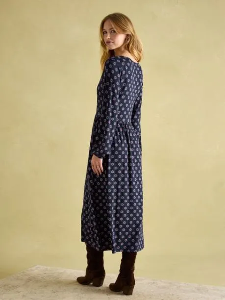 Dresses Women Joules Navy Long Sleeve Midaxi Dress