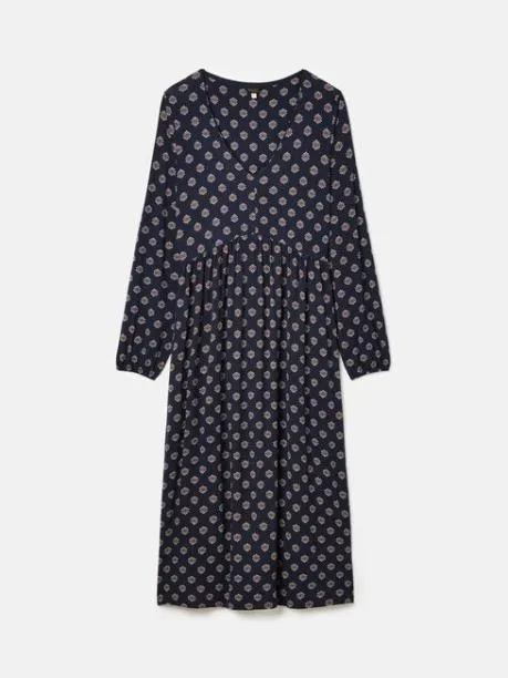 Dresses Women Joules Navy Long Sleeve Midaxi Dress