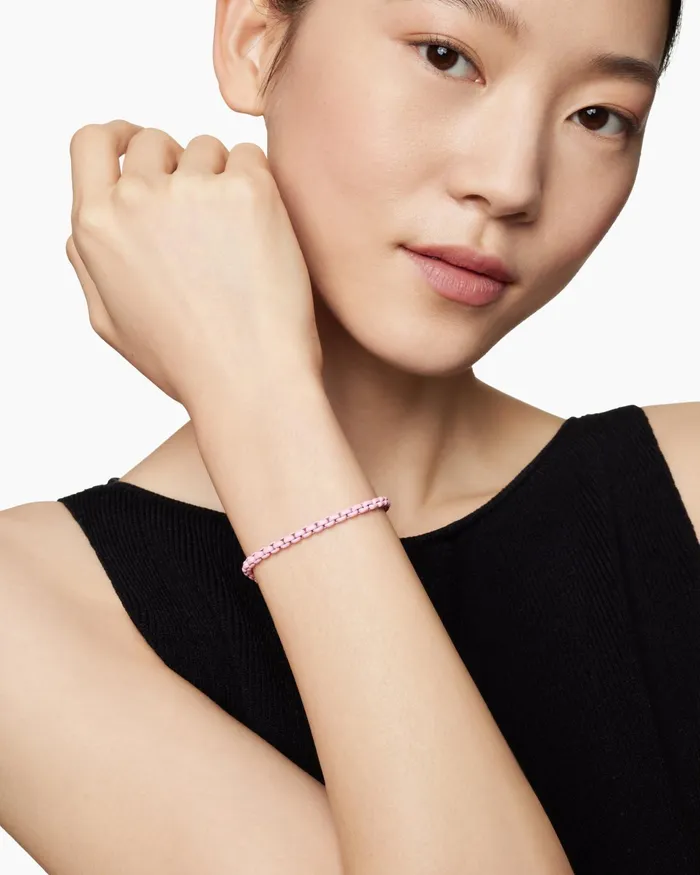 DY Bel Aire Color Box Chain Bracelet With 14K Yellow Gold Accent 4mm Women David Yurman Chain DY Bel Aire Color Box Chain Bracelet With 14K Yellow Gold Accent 4mm Women David Yurman Chain