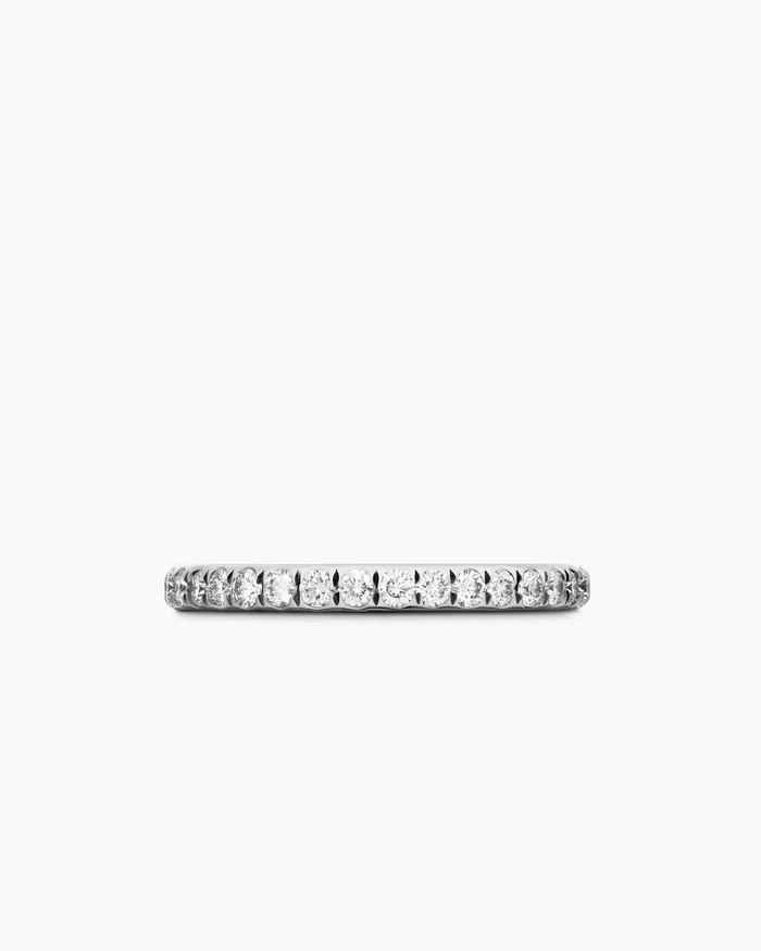 DY Eden Band Ring In Platinum With Diamonds 22mm Women David Yurman Band DY Eden Band Ring In Platinum With Diamonds 22mm Women David Yurman Band