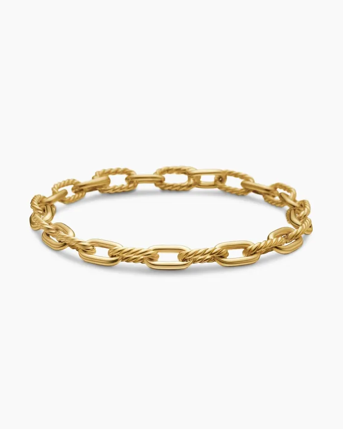 DY Madison Chain Bracelet In 18K Yellow Gold 6mm Women David Yurman Chain