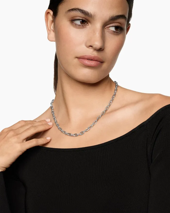 DY Madison Chain Necklace In Sterling Silver 55mm Women David Yurman Chain DY Madison Chain Necklace In Sterling Silver 55mm Women David Yurman Chain