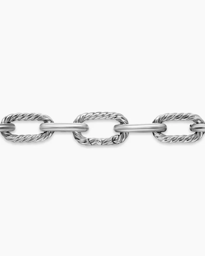 DY Madison Chain Necklace In Sterling Silver With Diamonds 11mm Women David Yurman Chain DY Madison Chain Necklace In Sterling Silver With Diamonds 11mm Women David Yurman Chain