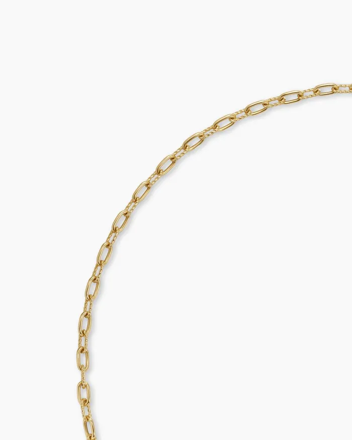 DY Madison Pav Toggle Chain Necklace In 18K Yellow Gold 3mm Women David Yurman Chain DY Madison Pav Toggle Chain Necklace In 18K Yellow Gold 3mm Women David Yurman Chain