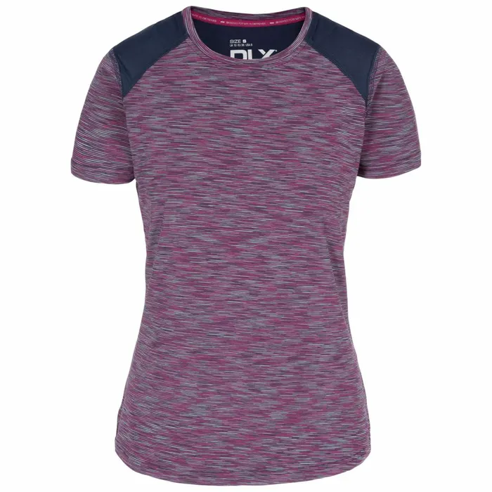 Etta DLX Active TShirt Blk Snakeskin Pt Women Trespass Gym and Sports Tops