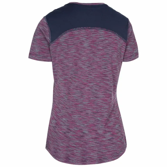 Etta DLX Active TShirt Blk Snakeskin Pt Women Trespass Gym and Sports Tops